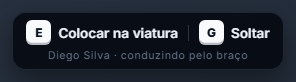 Colocar na viatura ou soltar